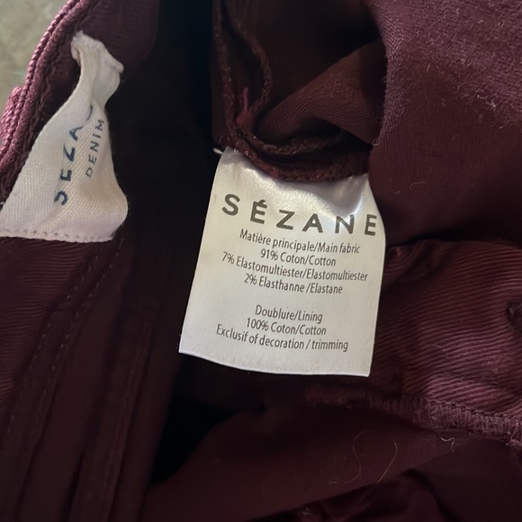 Sézane - excellent condition ankle length burgundy jeans size 27 but fit like 25 - Picture 5 of 15